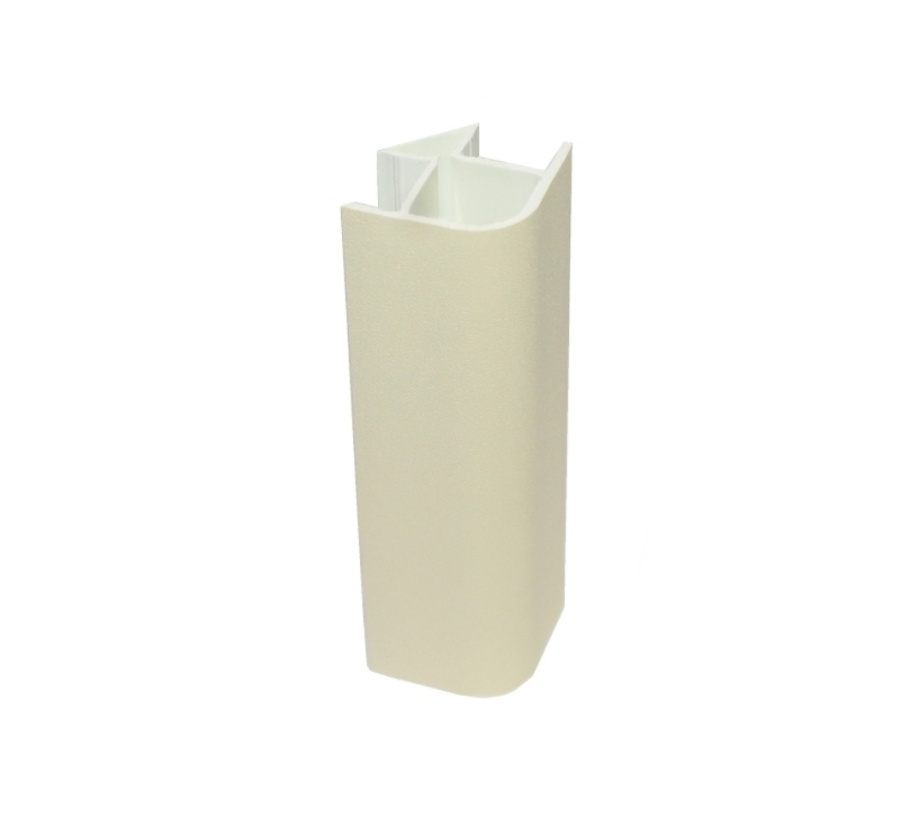 Угол 90* для цоколя универсальный, h=150мм, пластик, ваниль, Россия