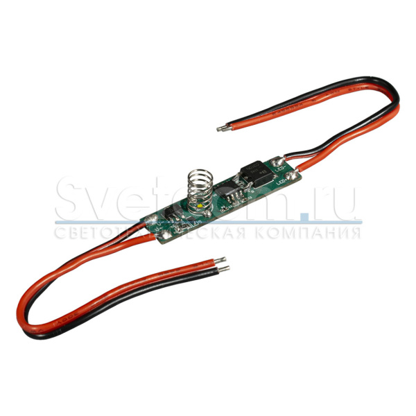 Выключатель на касание с диммером, в профиль, с проводами, 12-24В/5А, 42х10х12 мм, DPs-3W