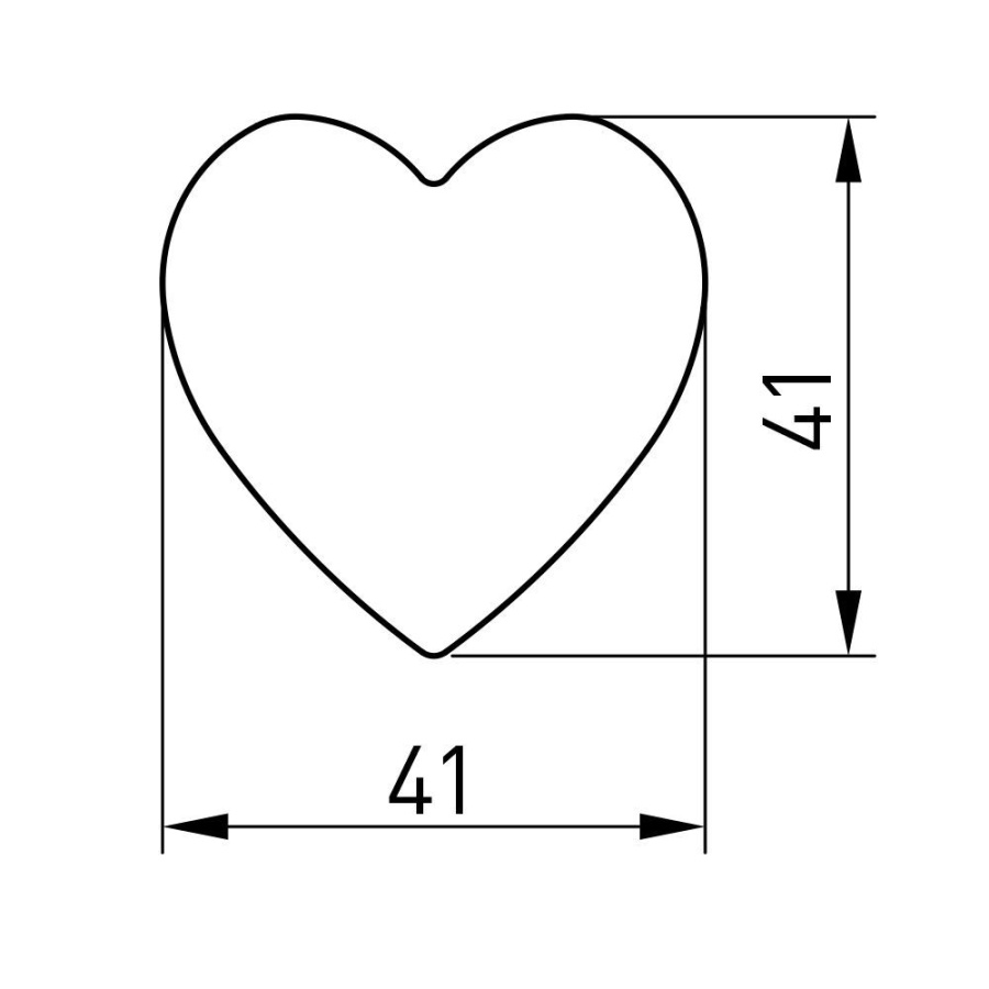 Ручка UM-HEART-RZ, 41х41х27мм, резина, розовый, "сердце", GTV