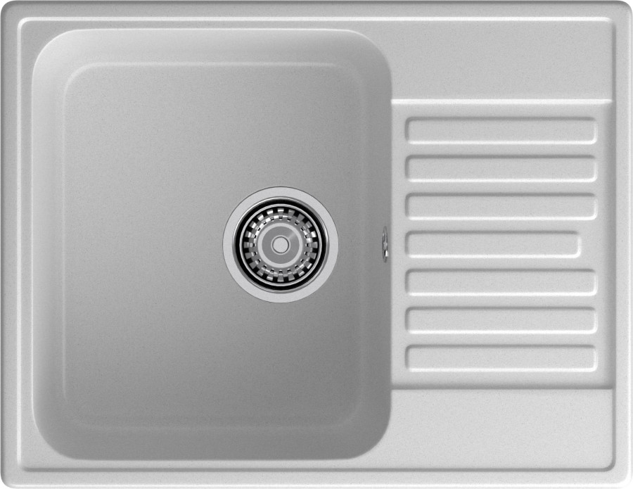 Мойка ЭкоМ 6248, 620х480мм, кварц, серый (без сифона)