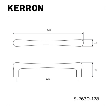 Ручка-скоба, 2630, 128мм, металл, матовое золото