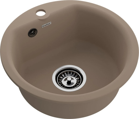 Мойка GranFest SMART 435, d=434 мм, песочный (без сифона) 