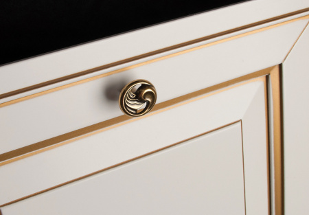 Ручка-кнопка, 24169Z03000, d=30мм, металл, состаренное золото