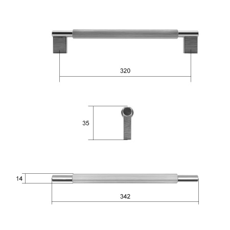 Ручка-скоба, ARPA, 0583320L24, 320мм, металл, сталь, Viefe