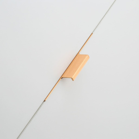 Ручка торцевая, LIND, 224/496мм, металл, брашированное золото, GTV