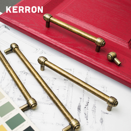 Ручка-скоба, 111, 224мм, металл, оксидированная бронза