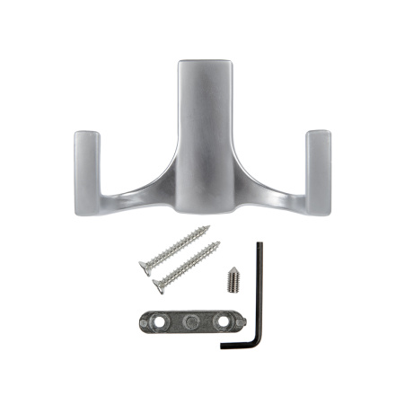 Крючок, KR 0330, двухрожковый, матовый хром