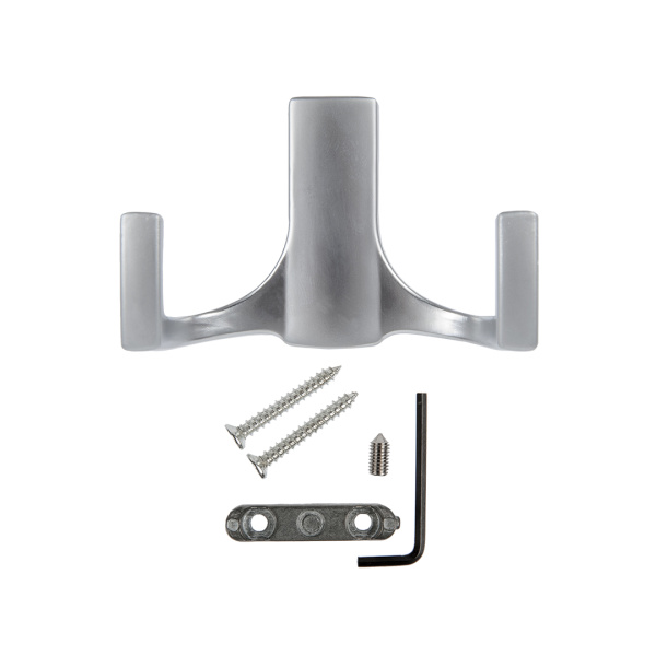 Крючок, KR 0330, двухрожковый, матовый хром