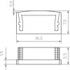 Заглушка торцевая для накладного профиля, пластик, черный, AQ