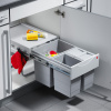 Система сортировки "Space-Saver-Tandem", 1х18л, 2х8,5л, 434х330х347мм, в шкаф 400мм, пластик, серый