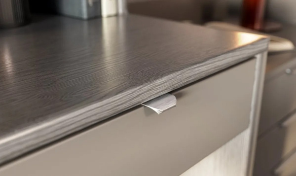 Ручка торцевая, HEXA, 32/50мм, металл, шлифованная сталь, GTV