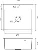 Мойка GranFest METAL 5045, 500х450 мм, нерж. сталь PVD, графит