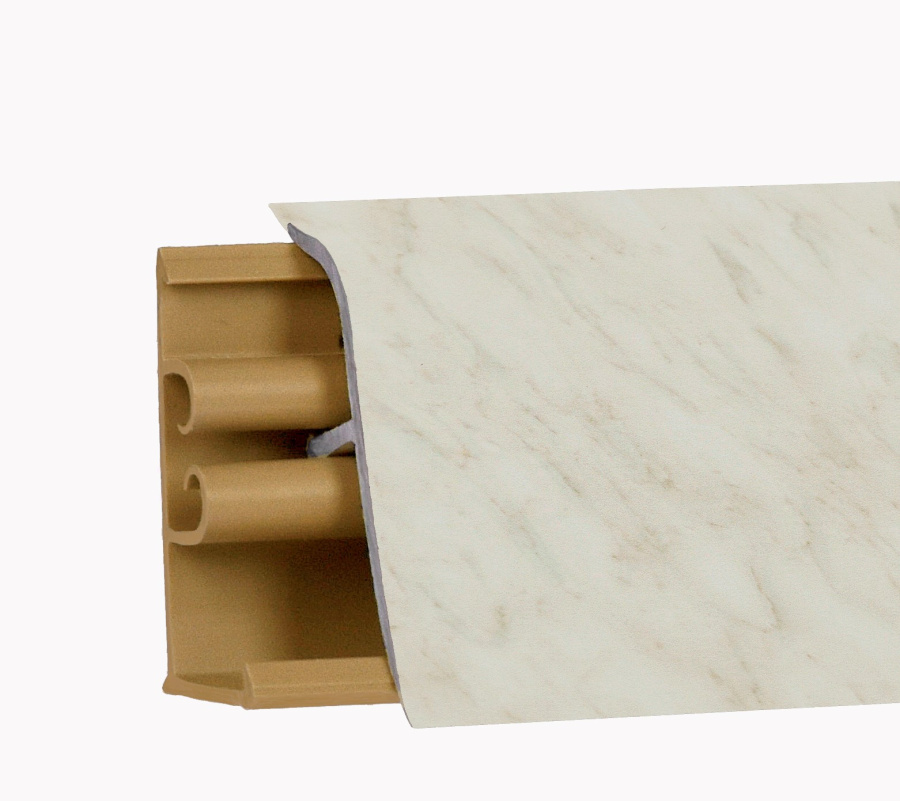 Плинтус LB-38, L=3000мм, мрамор карарра, Россия