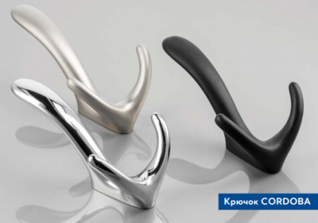 Крючок, CORDOBA, трехрожковый, металл, инокс, GTV