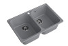 Мойка ЭкоМ 7448-2, 740х480мм, кварц, темно-серый (без сифона)