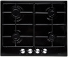 Варочная панель газовая Spark 604 BKE, 60 см, черная глянцевая эмаль, Konigin