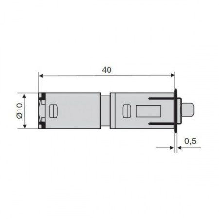 Push Толкатель дополнительный, усиливающий магнитный эффект, d=10мм, оранжевый/серый, Salice