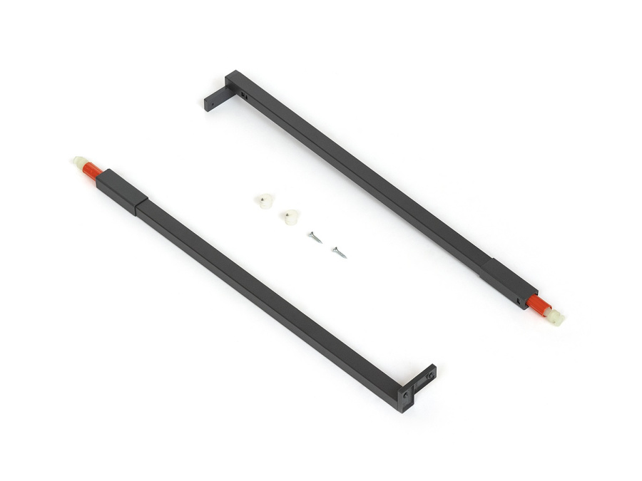 Рейлинг FLOWBOX квадратный, для деревянной задней панели, 550мм, антрацит, Samet