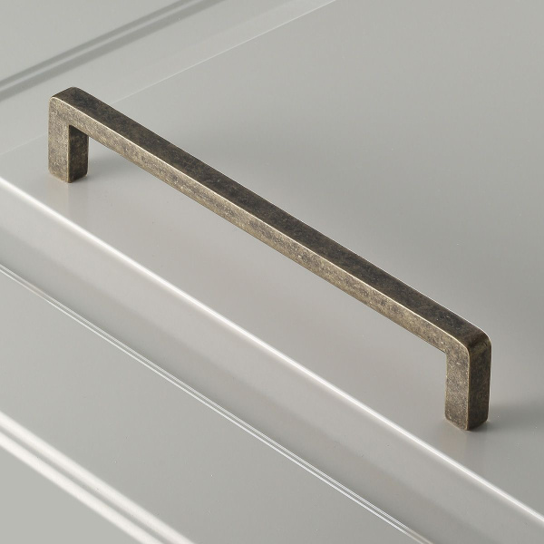 Ручка-скоба, BAGIO, 128мм, металл, античная латунь