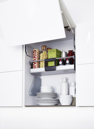 Выдвижная система Ай Мув в базу 800мм, 1 полка, в верхний шкаф, с довод., титан, Kessebohmer