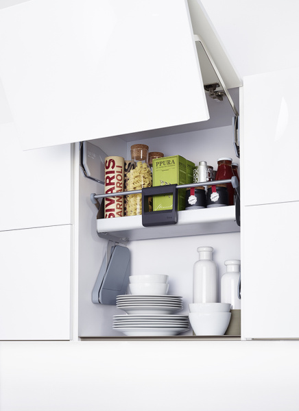 Выдвижная система Ай Мув в базу 800мм, 1 полка, в верхний шкаф, с довод., титан, Kessebohmer