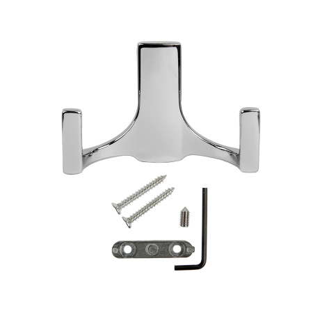 Крючок, KR 0330, двухрожковый, хром