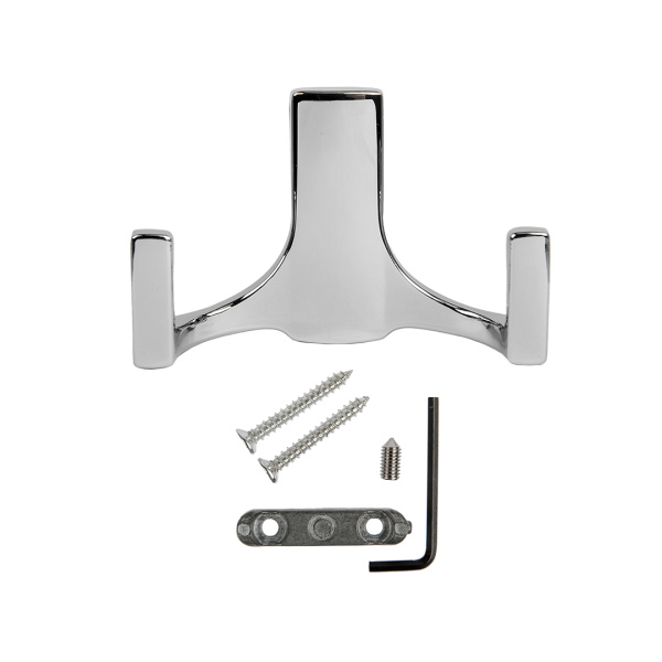 Крючок, KR 0330, двухрожковый, хром