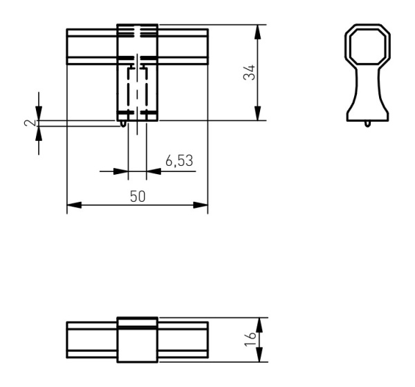 Ручка-кнопка, IMPERIAL, 50х16х34мм, металл, брашированное золото, GTV