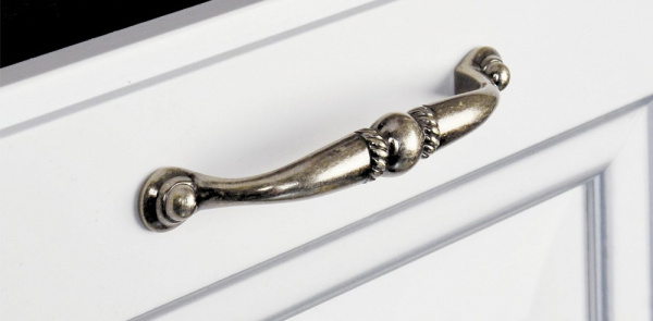 Ручка-скоба, 189, 96мм, металл, античное серебро