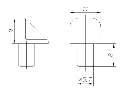 Полкодержатель пластмассовый, белый, Россия