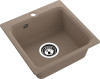 Мойка ЭкоМ М-430, 432х432мм, мрамор, песочный (без сифона)