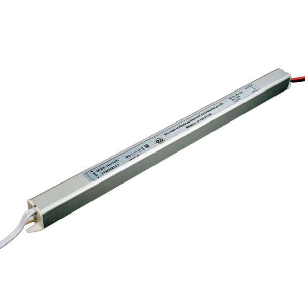 Трансформатор  72W/12V, 6А, IP20, 372x18x18мм, сверхтонкий, без шнура, GLS