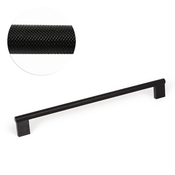 Ручка-скоба, GRAF2, 0430256L30, 256мм, металл, черный, Viefe