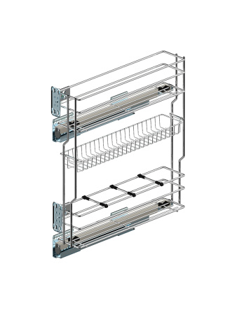 Корзина 150мм, 2 яруса, 109x464x534мм, боковое универсальное, оцинк, с направляющими WE29.0012.01.549/WE29.0013.01.549, Cargo, Reis