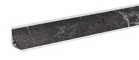 Плинтус LB-15, мрамор марквина серый, L=3000мм, 14,4х14,4мм