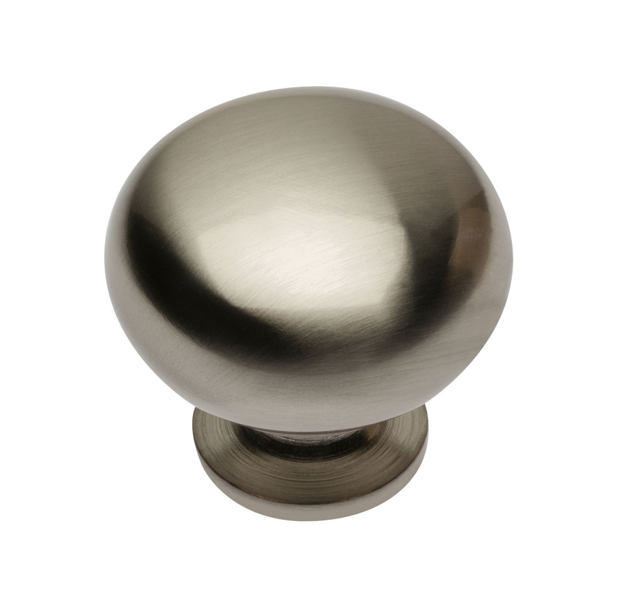 Ручка-кнопка, BERGAMO, d=33мм, металл, инокс, GTV