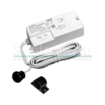 Выключатель ИК взмах/преграда, с выносным сенсором, 220В/250Вт, Ø14мм, черный, PM 218DR-1