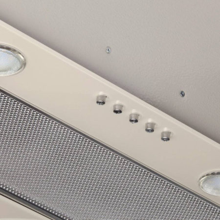 Вытяжка полновстраиваемая Skybox Glass, 60см, б/угольного фильтра, сл.кость/стекло сл.кость, Konigin