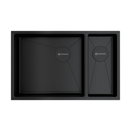 Мойка Taki 69-2-U/IF-GB-L Side, нержавеющая сталь, графит