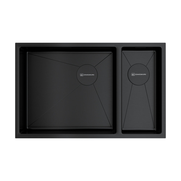 Мойка Taki 69-2-U/IF-GB-L Side, нержавеющая сталь, графит