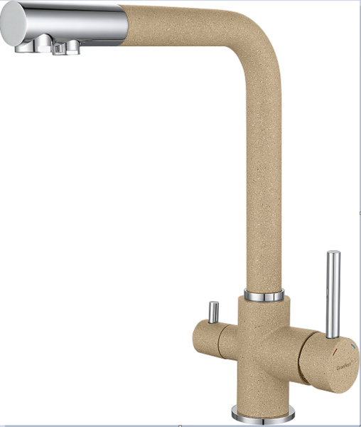 Смеситель GranFest 3611, d=50 мм, песочный