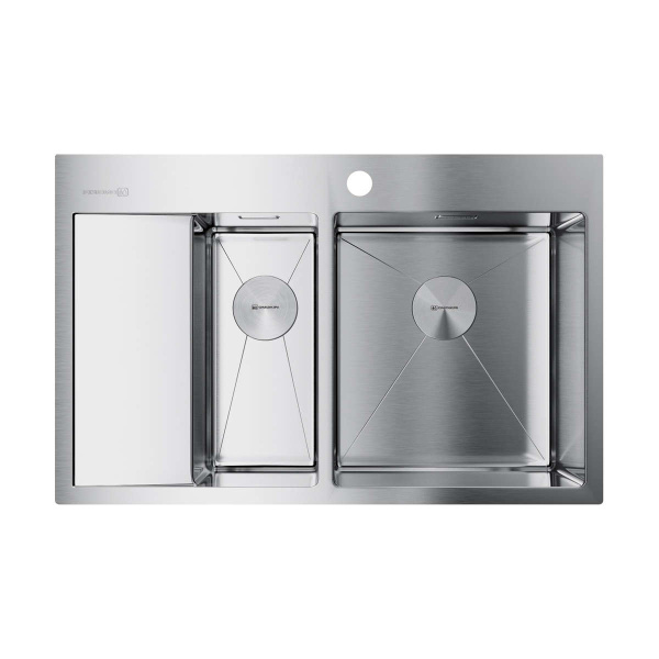 Мойка Akisame 78-2-IN-R, нержавеющая сталь, нержавеющая сталь  