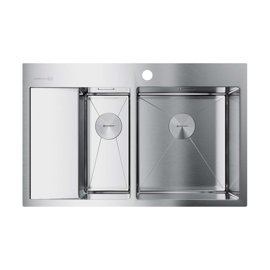 Мойка Akisame 78-2-IN-R, нержавеющая сталь, нержавеющая сталь  