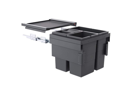 Система сортировки "Cargo-Synchro50", 2х13л, 1х18л, 462-468x400x424мм, в шкаф 600, полн выдв, графит