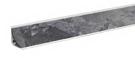 Плинтус LB-15, мрамор марквина синий, L=3000мм, 14,4х14,4мм