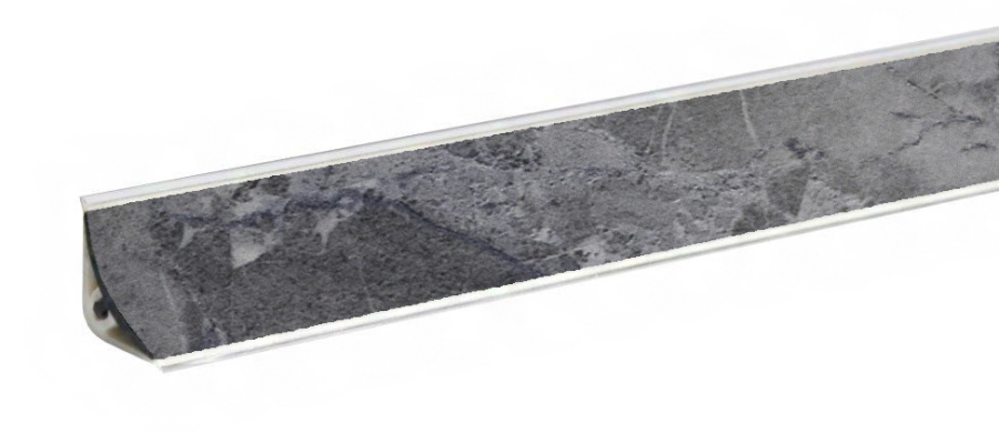 Плинтус LB-15, мрамор марквина синий, L=3000мм, 14,4х14,4мм