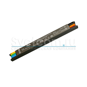 Трансформатор 100W/12V, 8A, защита от КЗ, IP20, 230х20х19.5, быстрозажим., сверхтонк., алюминий, GLS