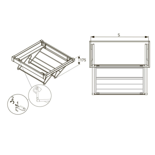 Обувница в шкаф на 800мм, 725х490х160мм, полное выдвижение, с доводчиком, белая