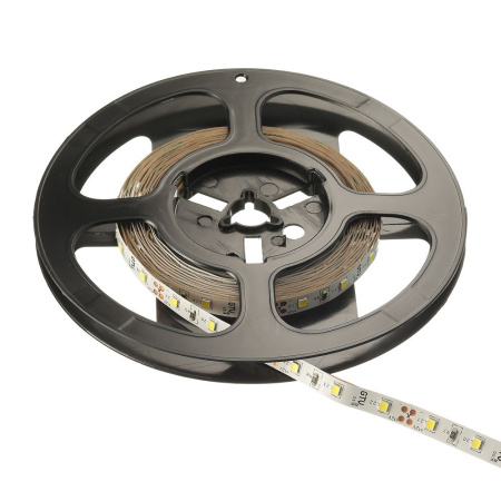 Лента  5х5000мм, SMD 2835, 12В, холодный, 10.0 Вт/м, 120 диодов/м, 750 Лм/м, IP20, GTV