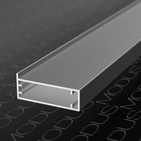 MZ10 Алюминиевый профиль для стекла, 50х20мм, L=6000мм, серебро